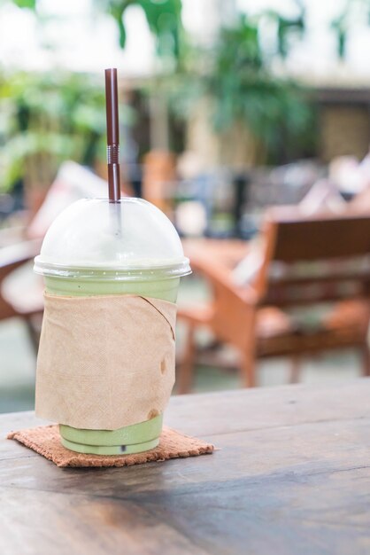 leche té verde frappe