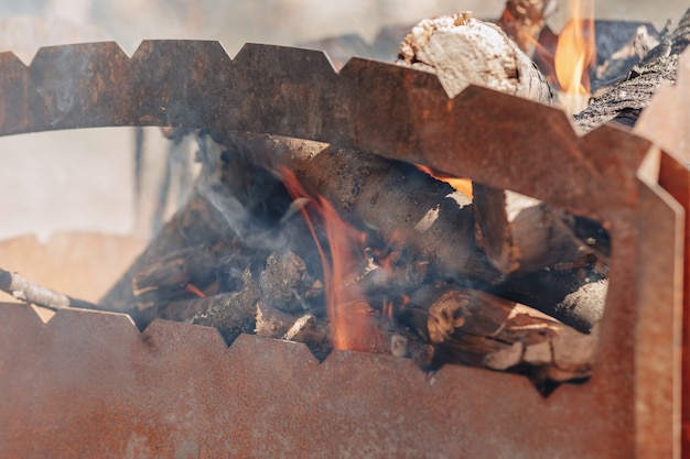 Leña a la parrilla