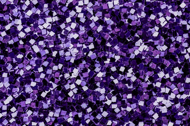 Lentejuelas violetas brillantes con textura