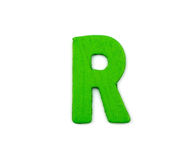Letra r verde