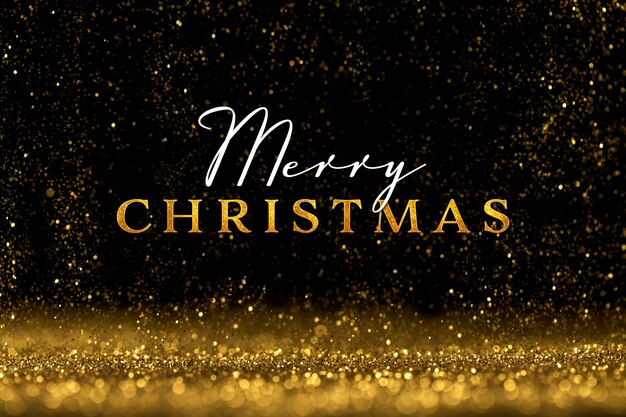 Letras de Feliz Navidad en un fondo festivo
