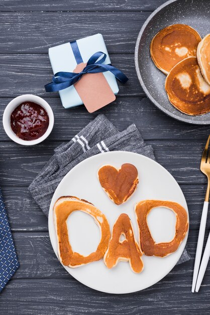 Letras de pan plano para el día del padre