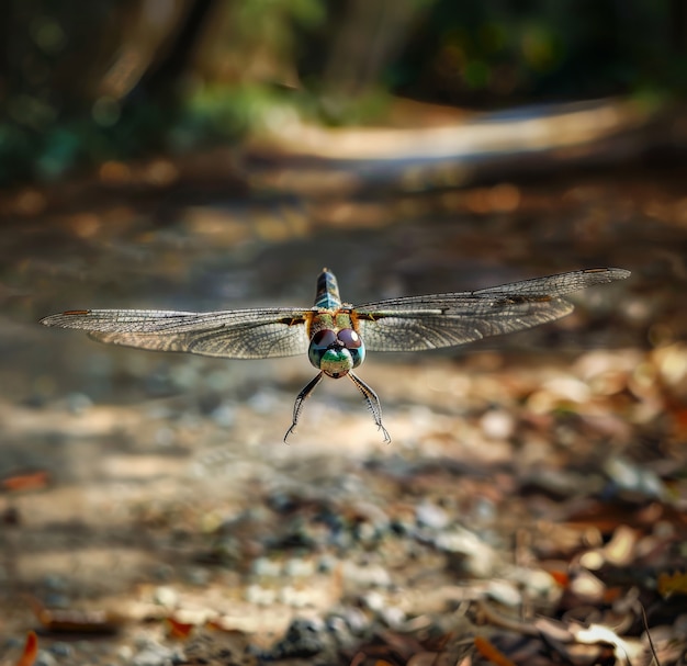 Foto gratuita libélula fotorrealista en la naturaleza