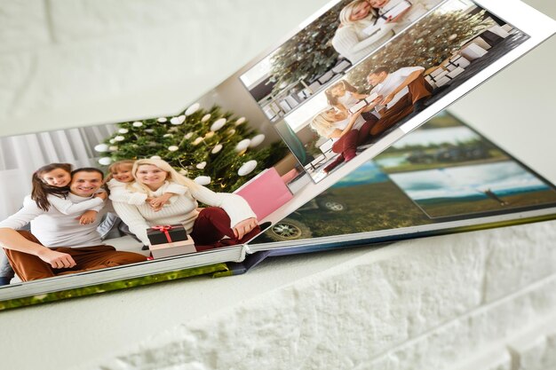 Libro de fotos con fotos navideñas