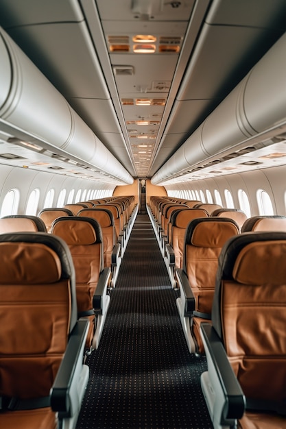 Foto gratuita limpiar el interior del avión