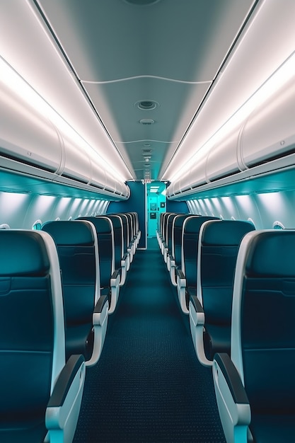 Foto gratuita limpiar el interior del avión