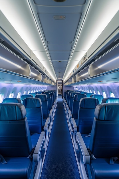 Foto gratuita limpiar el interior del avión