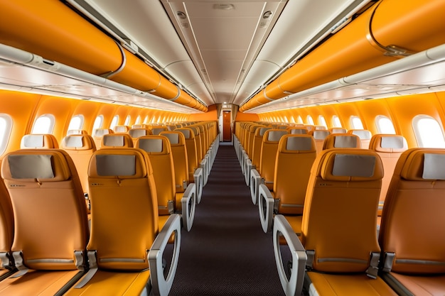 Foto gratuita limpiar el interior del avión