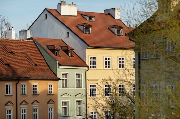 Foto gratuita limpie las calles de la ciudad de praga