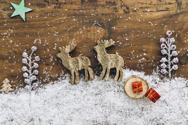 Linda decoración de nieve de navidad