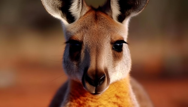 Foto gratuita lindo ciervo joven mirando alerta en la naturaleza generado por ia