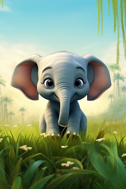 Foto gratuita lindo elefante al aire libre