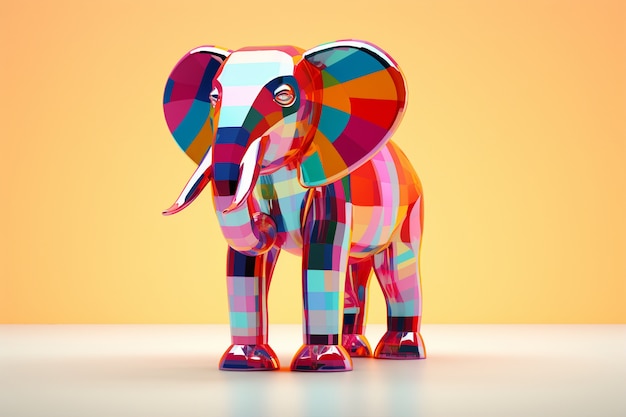 Foto gratuita lindo elefante en estudio