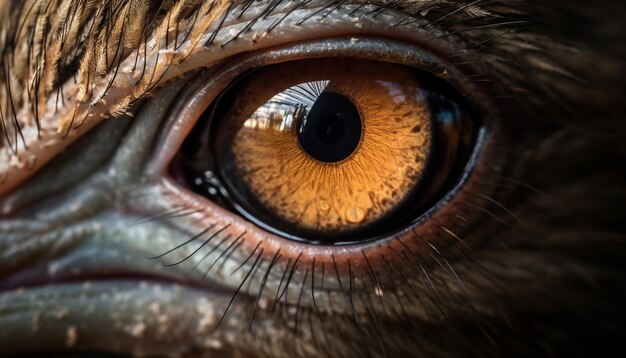 Lindo gato doméstico mirando con ojos azules enfoque selectivo generado por IA