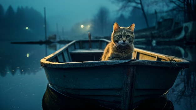 Foto gratuita lindo gato peludo al aire libre