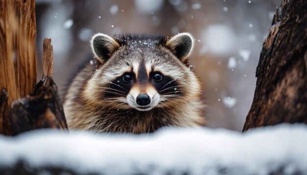 Lindo panda rojo mirándote tristemente generado por AI