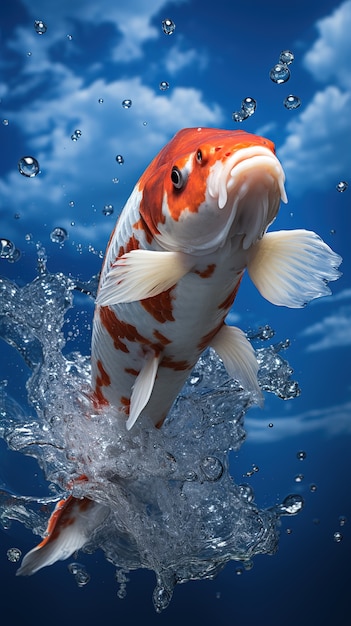 Foto gratuita lindo pez bajo el agua