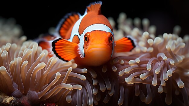 Lindo pez cerca del arrecife de coral