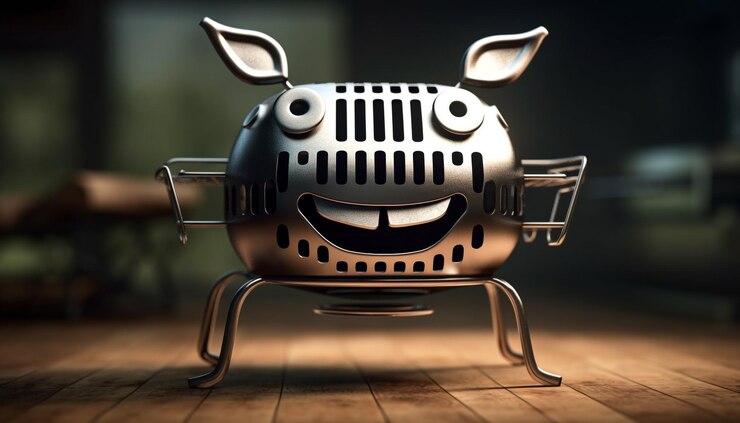 Foto gratuito lindo robot de dibujos animados trae alegría a la celebración de halloween generada por ia