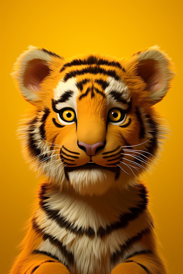 Foto gratuito lindo tigre en estudio