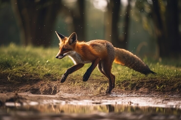 Foto gratuito lindo zorro en la naturaleza