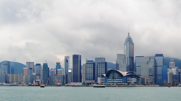 Línea del horizonte de hong kong