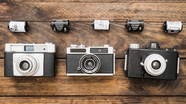 Líneas de cámaras y casetes de película