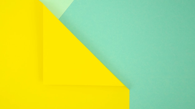 Líneas y formas geométricas mínimas amarillas y azules