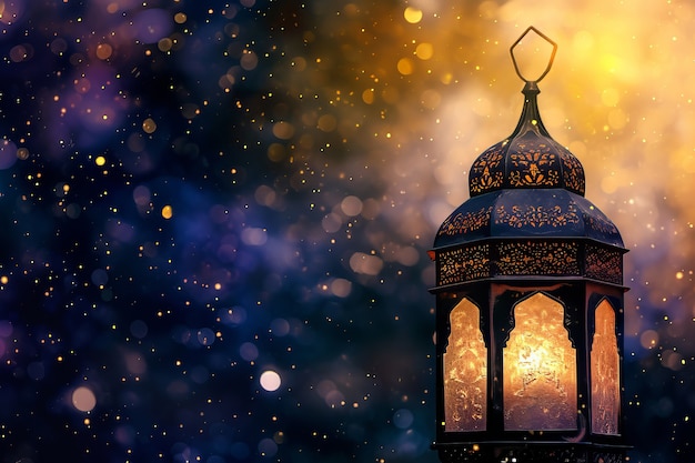 Foto gratuita linterna de estilo fantasía para la celebración islámica del ramadán