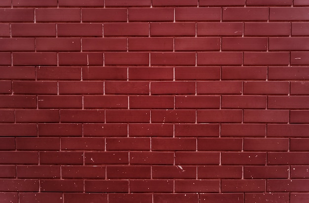 Llanura de pared de ladrillo rojo brillante