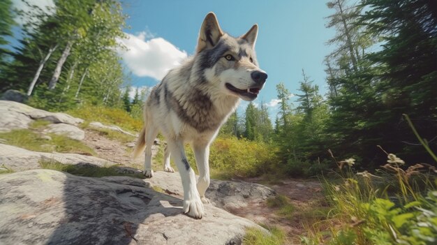 Lobo en entorno natural