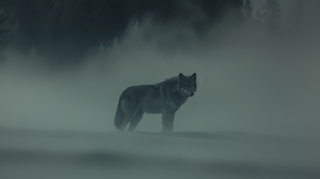 El lobo salvaje en la naturaleza