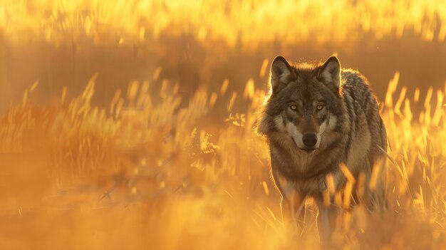 El lobo salvaje en la naturaleza