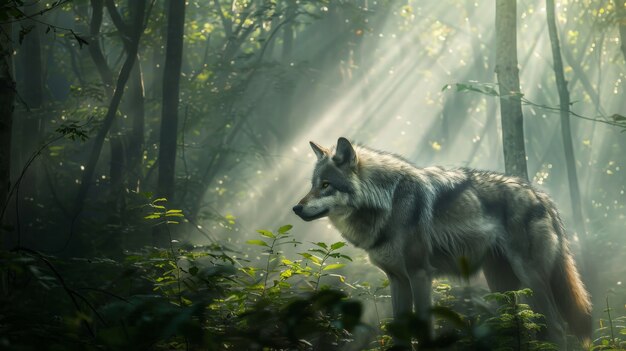 El lobo salvaje en la naturaleza