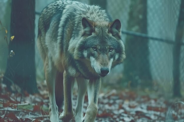 El lobo salvaje en la naturaleza