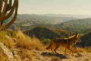 Foto gratuita el lobo salvaje en la naturaleza