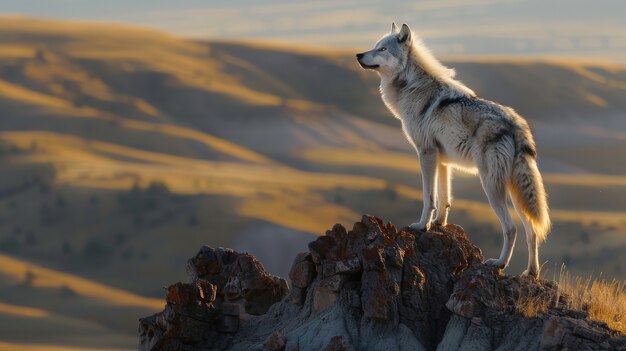 El lobo salvaje en la naturaleza