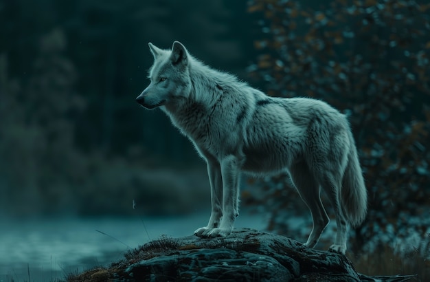 El lobo salvaje en la naturaleza