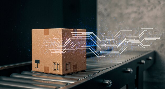 Logística y tecnología automatizada de entrega de paquetes