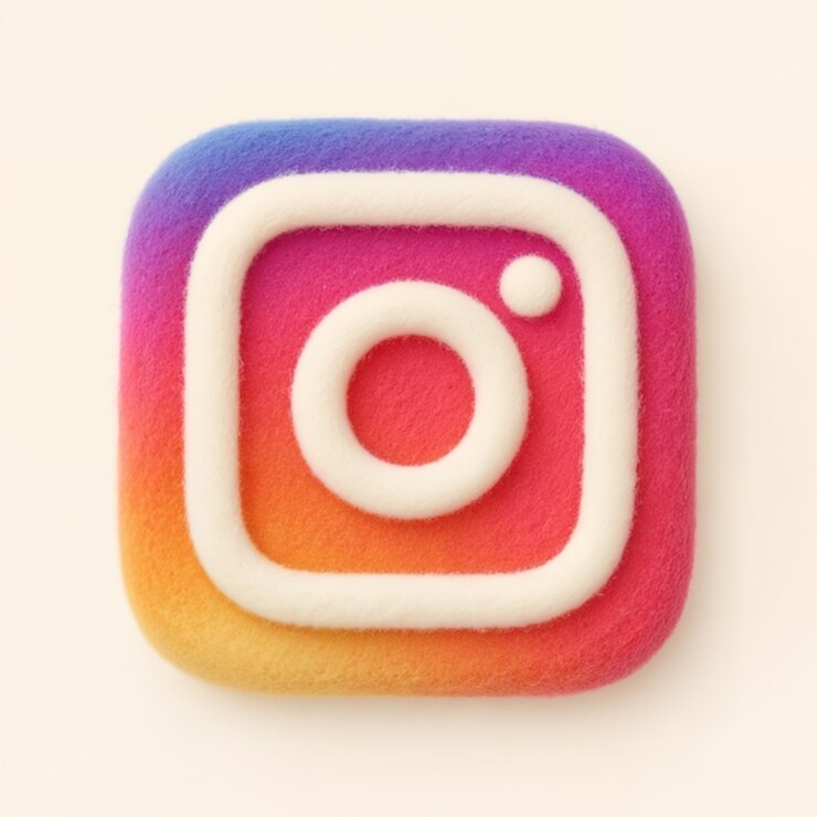 logotipo de instagram 3d