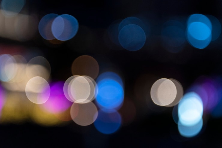 Foto gratuito luces bokeh azules y rosas