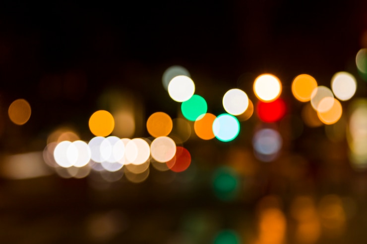 Foto gratuito luces borrosas de la ciudad
