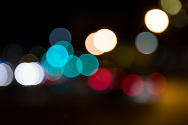 Foto gratuito luces borrosas de la ciudad
