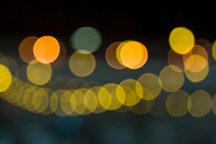 Foto gratuito luces borrosas de la ciudad