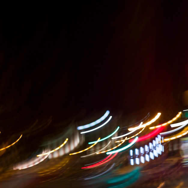 Foto gratuita luces borrosas de noche