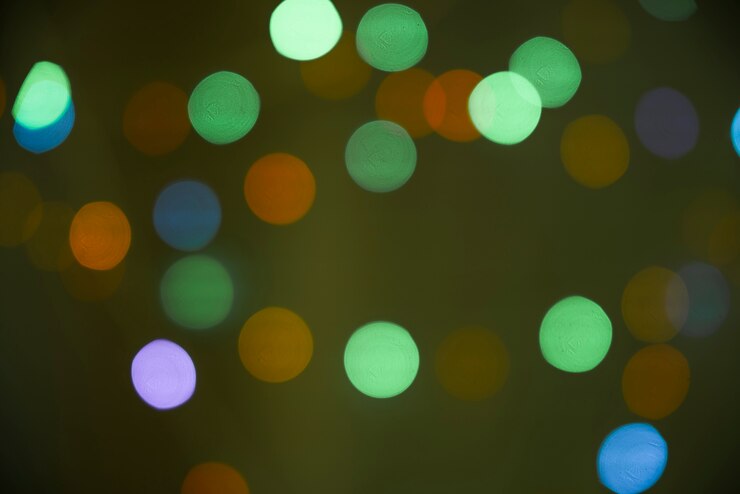 Foto gratuito luces borrosas en la oscuridad.