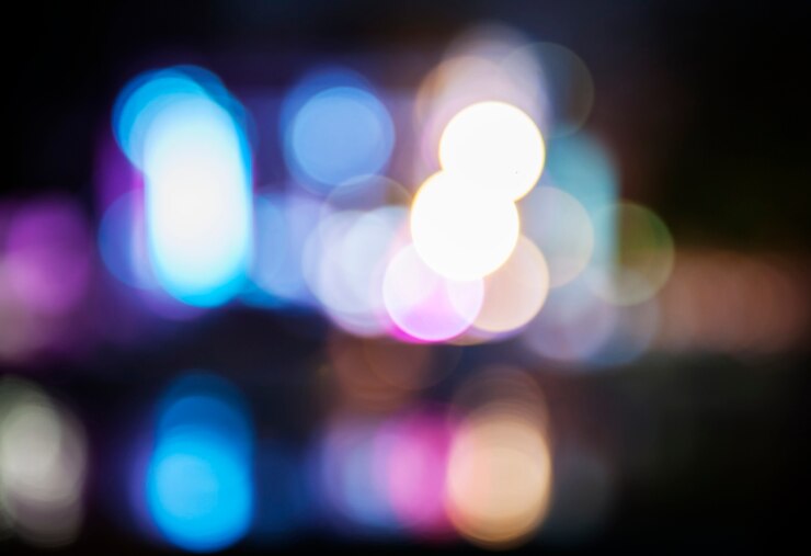 Foto gratuito luces borrosas