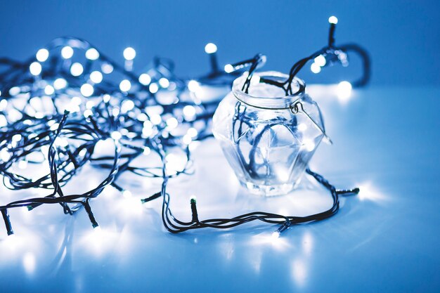 Luces brillantes en jar