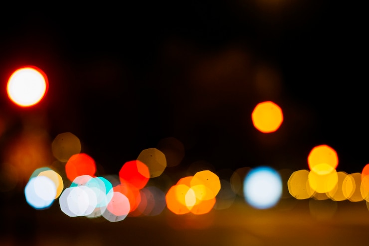 Foto gratuito las luces de las calles de colores