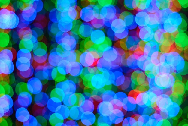 Luces de colores con efecto bokeh